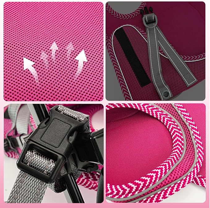 Updated Dog Wheelchair for Back Legs,Small Dog Wheelchair Carts with Wheels, Light Weight Wheelchair for Leg Support Helps Senior,Injured,Paralyzed, S & Pink