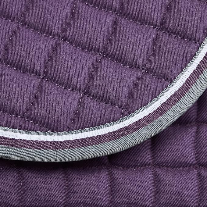 HORZE Adepto Padded All Purpose Quilted Equestrian Saddle Pad for Horses with Two-Tone Trim