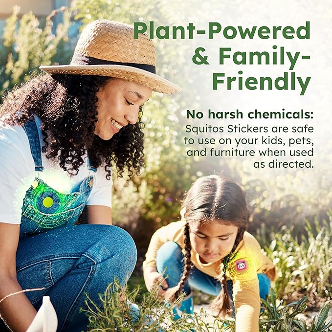 BugMD Squito Stickers Mosquito Repellent Patch Stickers for Adults (390 Patches), Safe & Effective Insect Repellent Patches for Toddlers, Kids, Camping, Beach & Outdoor Essentials