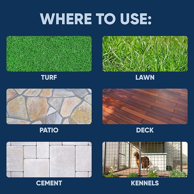 Outdoor Odor Eliminator | Outside Dog Urine Enzyme Cleaner – Powerful Pet, Cat, Animal Scent Deodorizer | Professional Strength for Yard, Turf, Kennels, Patios, Decks (10-2oz Shots with Halo Sprayer)