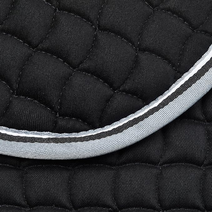 HORZE Adepto Quilted Quick-Dry Dressage Saddle Pad for Horses with Two-Tone Trim