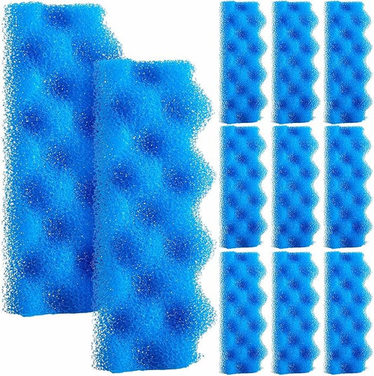 Maxcheck 10 Pack Compatible with 306/307 Blue Bio Sponge Value, Replacement Filter Media Sponge Pads for Aquarium