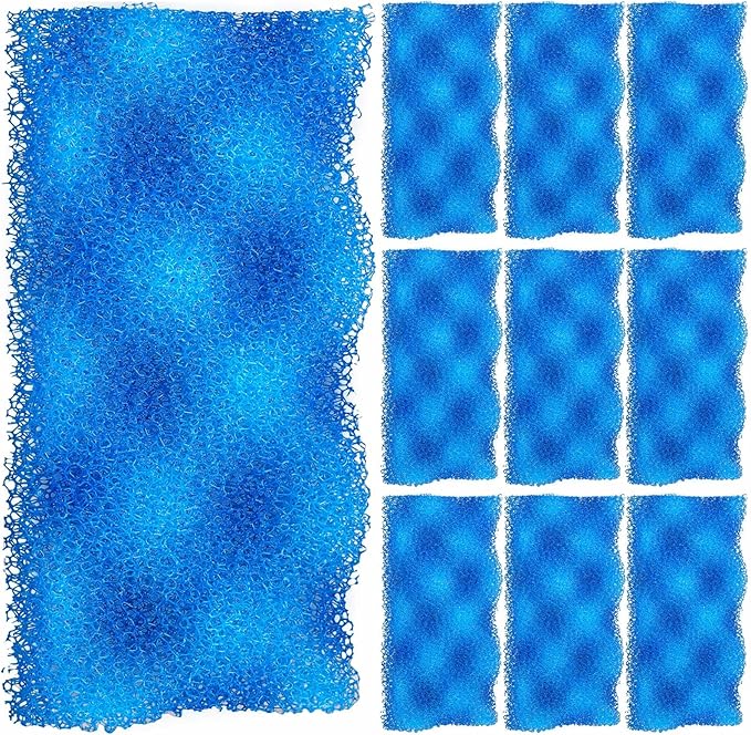 Maxcheck 10 Pack Compatible with 106/107 Blue Bio Sponge Value, Replacement Filter Media Sponge Pads for Aquarium