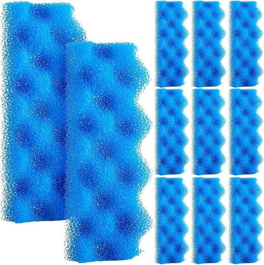 Maxcheck 10 Pack Compatible with 206/207 Blue Bio Sponge Value, Replacement Filter Media Sponge Pads for Aquarium