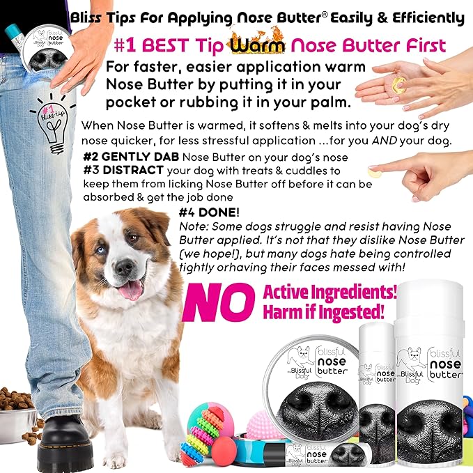 3 Cute Puppies Unscented Nose Butter - Dog Nose Butter, 4 Ounce