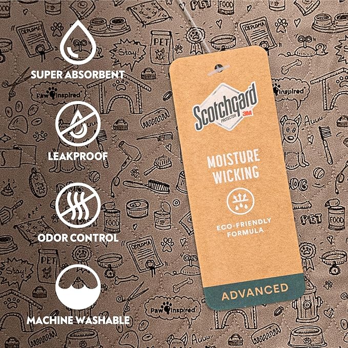 Paw Inspired Washable Pee Pads for Dogs | Reusable Puppy Pads | Waterproof Whelping Pads | Washable Training Pet Pads, Washable Potty Pads Extra Large Sizes (Classic, 32x30" - pattern (2 pack))