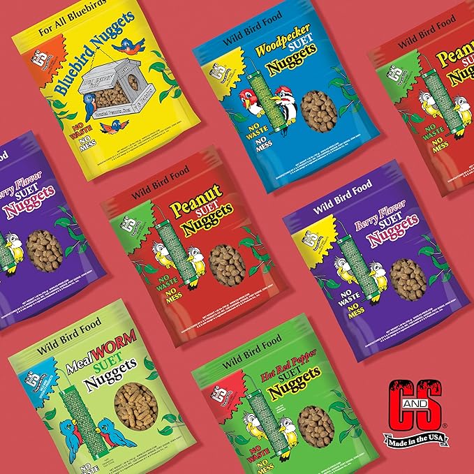 C&S Wild Bird Peanut Suet Nuggets Mega Box, 8 Pounds