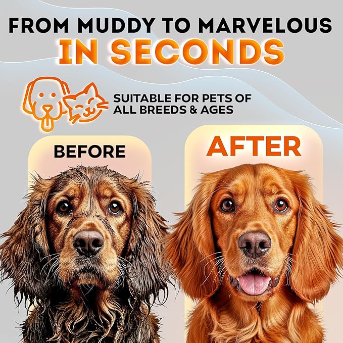 New 2025 Pet Cleaning Glove Wipes for Dogs and Cats – Hypoallergenic Hydrating & Nourishing – Suitable for Eyes, Ears, Paws & Body – Lavender Scent – Ideal for Daily Care & Travel – 18 Count