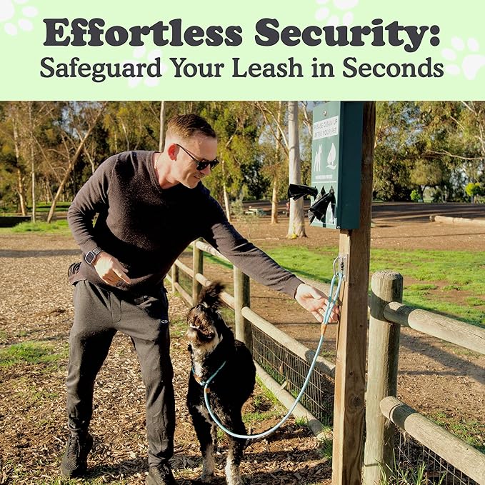 Canine Hitch- Secure Dog Leash Parking Mounted Indoor – Outdoor Wall Hook - Tie Out Stainless Steel Practical Lead Management for Home & Business, Ultimate Strength 2 Pack