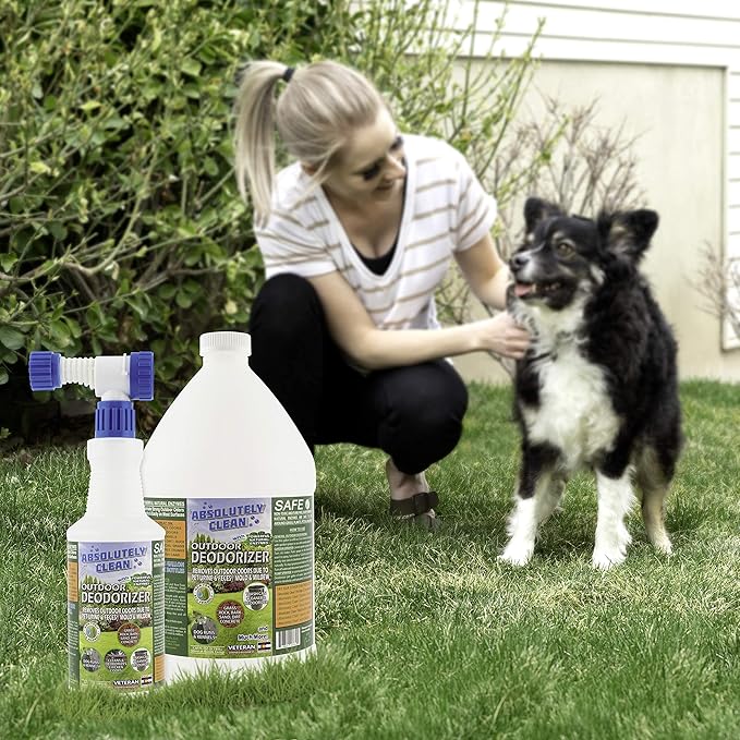 Amazing Outdoor Deodorizer odor eliminator Natural Enzyme Just Spray & Walk Away Grass, AstroTurf, Dog Runs, Patios, Decks, Fences & More Vet Approved - 32oz 2pk odor eliminator for strong odor