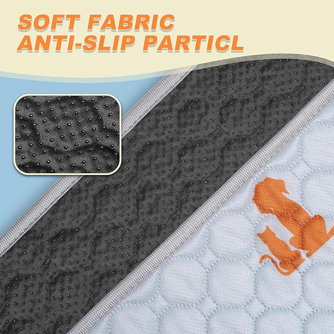 Washable Pee Pads for Dogs, 2 Pack Reusable Puppy Pads, Waterproof Pet Pee Pads for Dog Potty Training, Extra Large Dog Pee Pads for Crate, Playpen, and Whelping, Orange 48"x48"