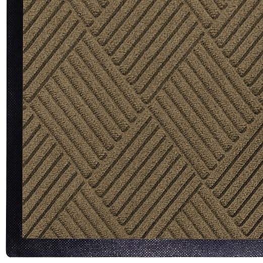 WaterHog Diamond | Commercial-Grade Entrance Mat with Rubber Border – Indoor/Outdoor, Quick Drying, Stain Resistant Door Mat (Camel, 3' x 4')