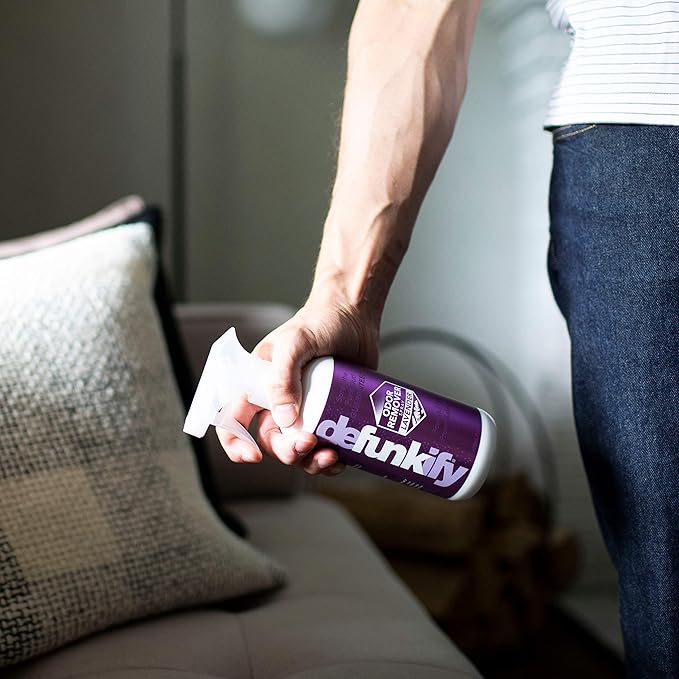 Odor Remover Spray, 16oz (2-Pack). 'Lavender' Essential Oil Odor Eliminator for Strong Odors on Fabric, Shoes, Activewear. 'ProvenSafe' Deodorizer for Pets, Kids & Sensitive Gear w/Ionic Silver