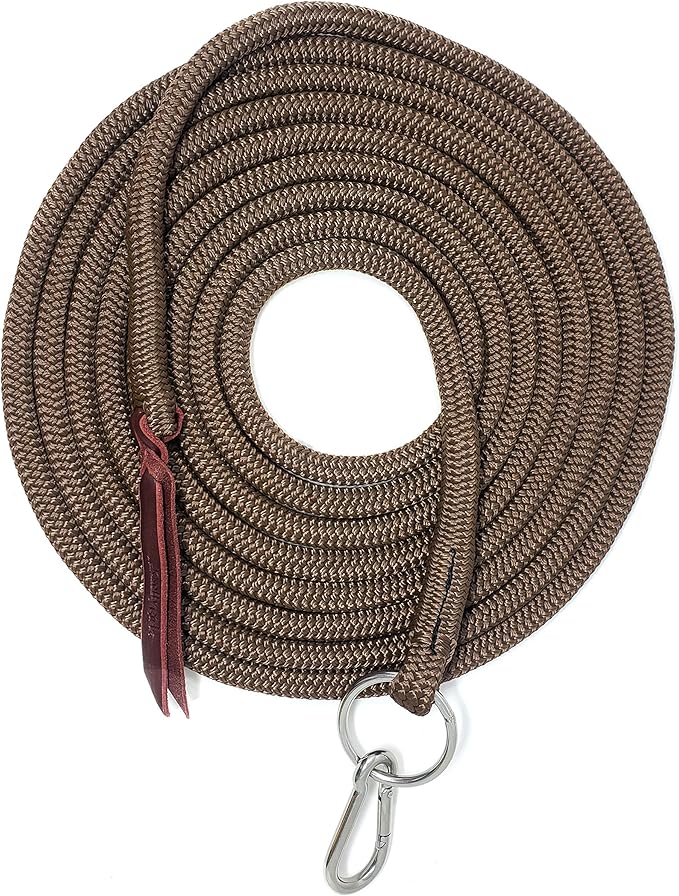 22' Long Line with SS O Ring and Carabiner (Brown)