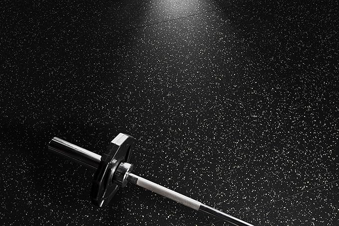 Playsafer Genaflex Rubber Gym Floor Mat, Heavy Duty Commercial Protective Gym Flooring Roll - 8mm Thick (10% Grey, 4' X 10')