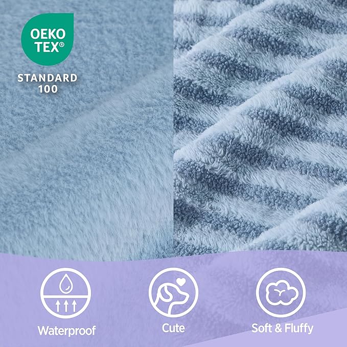 LE SURE Cute XL Dog Beds, Orthopedic Waterproof Dog Bed for Extra Large Dogs, Non-Slip Bottom and Egg-Crate Foam Big Pet Couch Sofa with Washable Removable Cover, Blue