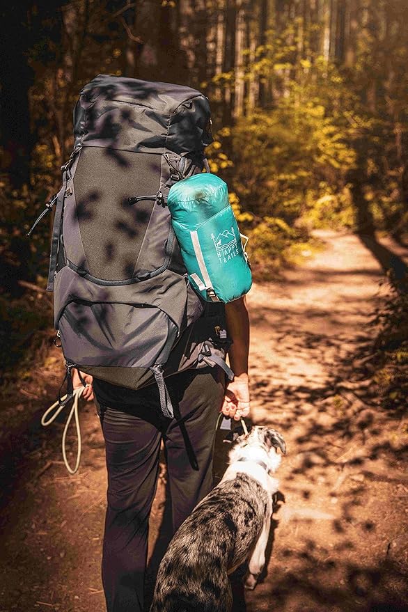 Ultralight Dog Sleeping Bag Backpacking—Outdoor Dog Bed for Hiking—Backpacking Gear for Dogs—Dog Hiking Gear—Dog Camping Gear—Packable Sleeping Bag for Dogs—Dog Travel Bed (Glacial Blue | Large)