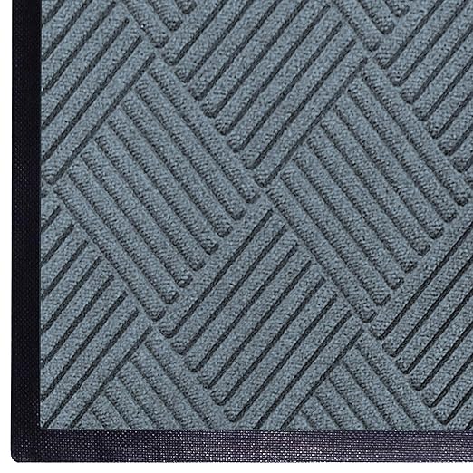 M+A Matting WaterHog Diamond | Commercial-Grade Entrance Mat with Rubber Border – Indoor/Outdoor, Quick Drying, Stain Resistant Door Mat (Bluestone, 3' x 5')
