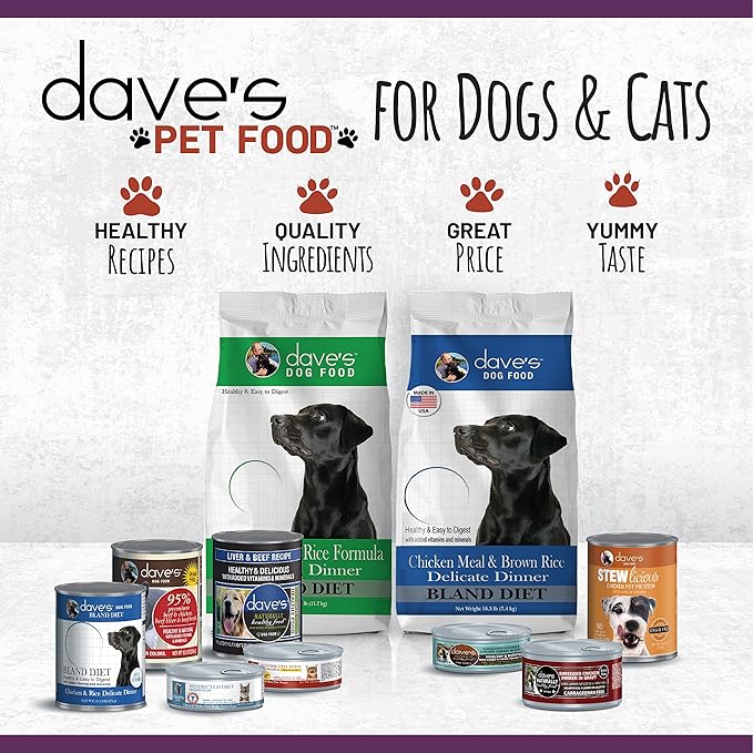 Dave's Pet Food Grain Free Wet Cat Food Pate (Turkey), Made in USA Naturally Healthy Canned, Added Vitamins & Minerals, Carrageenan-Free, 5.5 oz Cans (24 Pack)