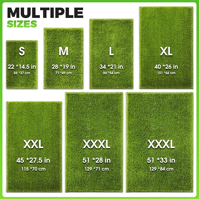 Hompet Artificial Grass for Dogs, 34"x21", Professional Dog Grass Mat, Easy to Clean with Drainage Holes, Potty Training Pad and Replacement Fake Grass Turf, Outdoor Rug Patio Lawn Decoration