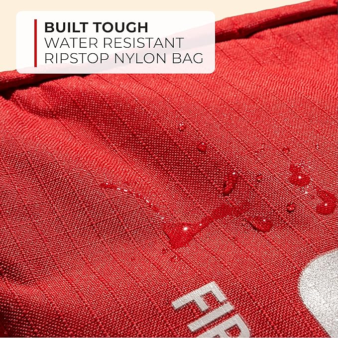 Thrive Mini Emergency Kit & First Aid Pouch - College Dorm Sick Kit - 66 Piece Set - Waterproof Rip-Stop Nylon Pouch with Multi-Size Bandages, Wipes & Safety Pins